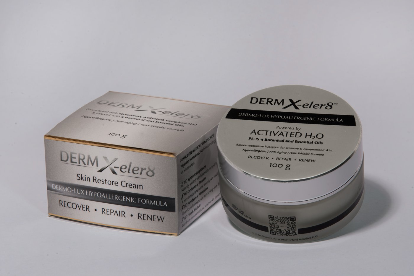 Derm X-eler8 100g box with jar